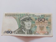 Banknot - 50 zł. K.ŚWIERCZEWSKI 1988r,seria HZ