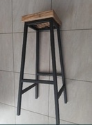 Hoker loftowy stołek barowy rustykalny dab solidne