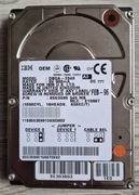 dysk HDD 2,5" 540 MB z 1996 IBM DB0A-2540 