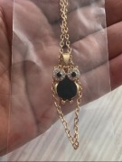 Wisiorek Sowa cyrkonie 