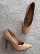 Beżowe eleganckie buty na obcasie szpilki New Look 36 jak nowe