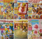 WIELKANOCNE DEKORACJE Z FILCU NA SZYDEŁKU Z PAPIERU MODELE WZORY WYKROJE