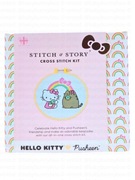 Hello Kitty x Pusheen – zestaw do haftu krzyżykowego.