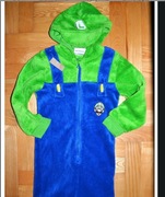 Super Mario Luigi strój przebranie piżama 7/8 Lat_122/128 cm