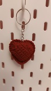 Breloczek serce na szydełku 