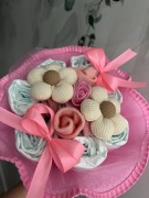 Bukiet z pampersów tort prezent chrzest narodziny dziecka baby shower
