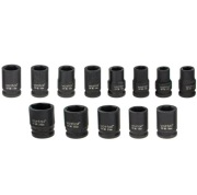 Nasadki Udarowe 1/2  Zestaw 10-24mm Cr-Mo Pneumat Elektryk 13el Walizka