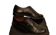 Buty skórzane męskie r. 44 czarne. 
