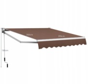 Costway Markiza Zwijana Brązowa 295x250cm OP70368CF