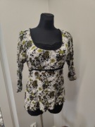 Bluzka z bawełny wzorzysta w kwiatki 42 XL