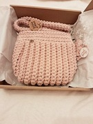 Dziewczęca torebka ręcznie robiona sznurkowa torebka ,handmade, 