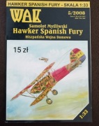 Model kartonowy samolot myśliwski Hawker Spanish Fury