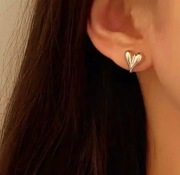 Pozłacane 14K Kolczyki Serca 22 mm – Elegancja 