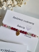 Bransoletka Bezwarunkowej Miłości Kamienie naturalne Jedwabny Sznurek 