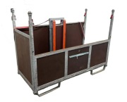 Skrzynia transportowa przemysłowa paleta box sklejka stal płyty rusztowanie