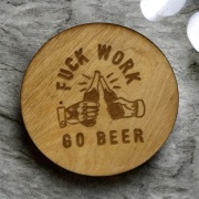 Podkładka pod kubek drewniana personalizowana grawer prezent 4szt