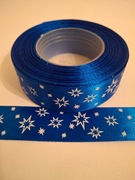 Wstążka tasiemka świąteczna chabrowa szer.25 mm; dł.22 m