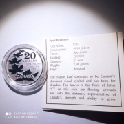 20 $ Ag 999, KANADYJSKI LIŚĆ KLONOWY 2011