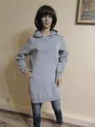 PUMA damska długa szara bluza z kapturem _ L