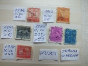 zestaw 6szt. znaczki skarbowe Mi Z2 KUBA 1939/1958r. Cuba