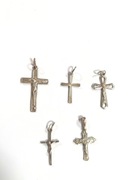 Krzyżyk srebro 925, zestaw 5 sztuk 
