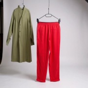 Nowe czerwone spodnie Springfield r. 38 | styl casual