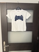 T-shirt chłopczyk biały z nadrukiem nowy rozmiar 122