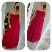 Sukienka maxi czerwona tiul nowa 