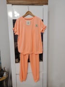 Dres welurowy neonowa morela, uniwersalny