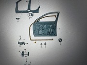 Uszczelki ZEWNĘTRZNE drzwi LEWY i PRAWY przód KOMPLET OCTAVIA II 2005