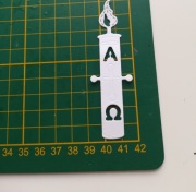 Scrapki świeca, chrzest Święty, 2szt.