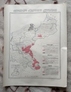Mapa ludności polskiej i kaszubskiej Wielkopolska Pomorze Śląsk ok. 1920