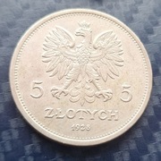 II RP -  5 zł 1928 Nike - oryginał