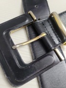 Escada pasek vintage złote okucia solidna skóra naturalna 