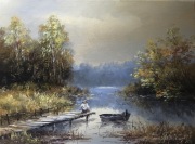 Obraz olejny-pejzaż J .Fijałkowski