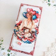 Kartka, ręcznie robiona, urodziny, imieniny, 18