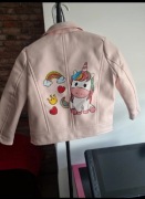 Kurtka ramoneska ręcznie malowana r.98 jednorożec