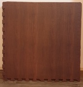 Puzzle piankowe HUMBI 62x62x1 cm brązowe / imitacja drewna - 8 sztuk