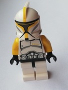 NEW Lego Star Wars Clone Trooper Commander Phase 1 Yellow Arms Scowl sw0481
