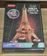 Puzzle 3D CUBIC FUN Wieża Eiffla Paryż LED wersja nocna 51 el. nowy 