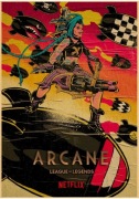 Plakat serial ARCANE LoL Vintage Retro 42 x 30