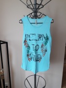T-shirt koszulka bez rękawów bezrękawnik damski rozmiar M niebieski