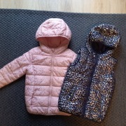 Bezrękawnik i kurtka Sinsay 116 122 bdb wiosna zestaw komplet kamizelka