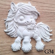 Konik kucyk i kwiaty my little pony figurka do malowania dla dzieci z gipsu
