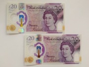 20 Funtów Anglia Elżbieta NOWE UNC Bank