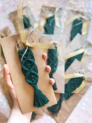 Brelok breloczek chwost Boho frędzle makrama Brylok koralik panieński ślub