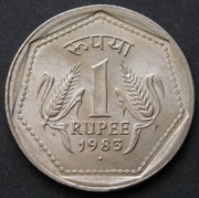 Indie 1 rupee 1983 - stan menniczy -
