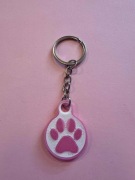 Brelok z Tagiem NFC dla psa lub kota (Biało-Różowy)