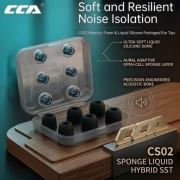 CCA CS02 Black Zestaw Nakładek z Pianki Memory i Płynnego Silikonu 