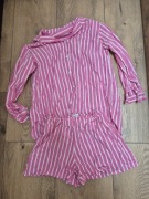 Emilie Atelier komplet bawełniany Faro koszula spodenki paski różowy S/M